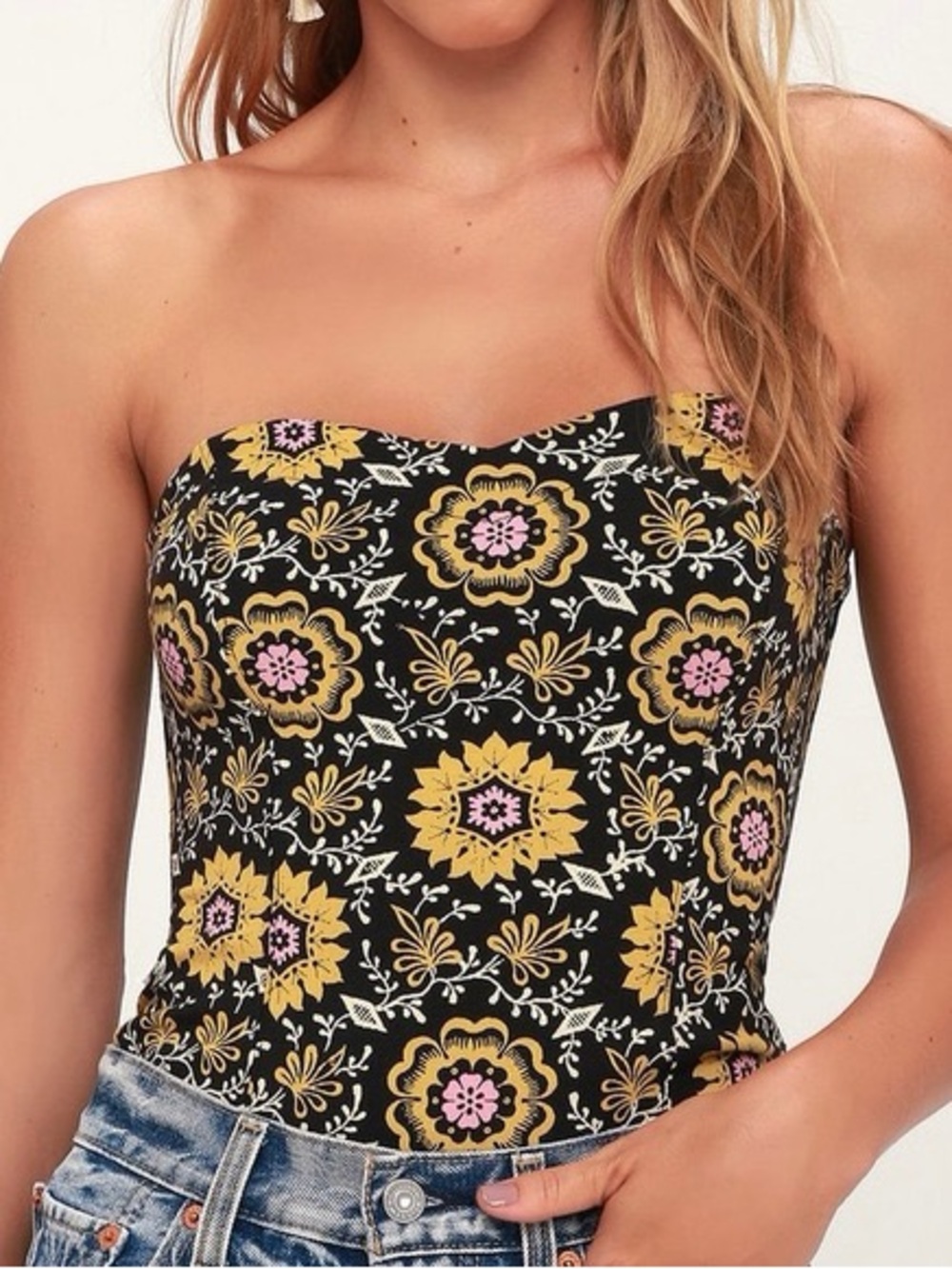 Free People Daisy Chain Tube Top